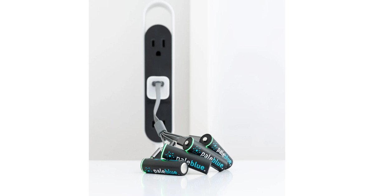PaleblueAA (USB-C) Oplaadbare batterij, 4 stuks  (Zwart)