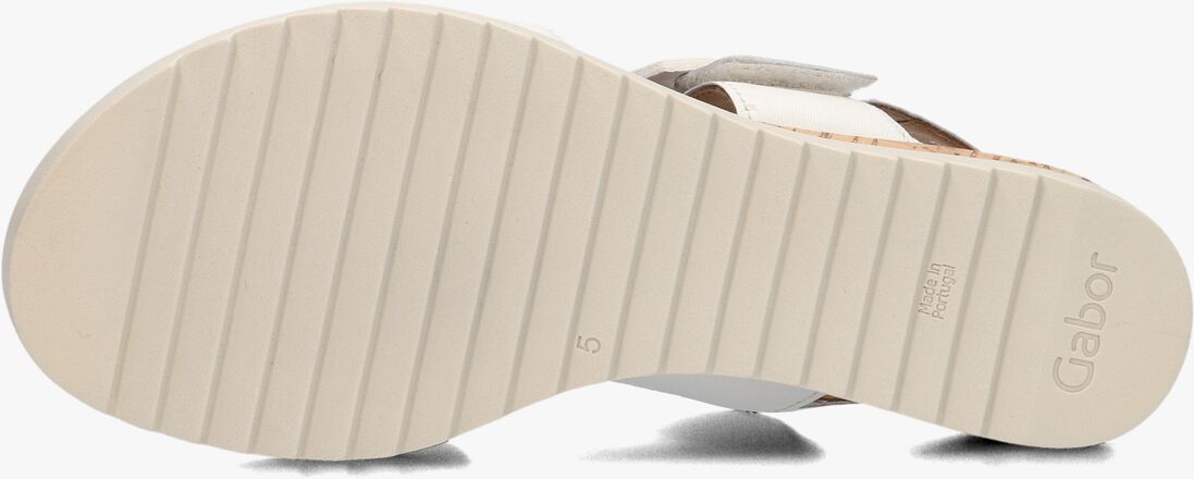 witte gabor platte sandalen 752