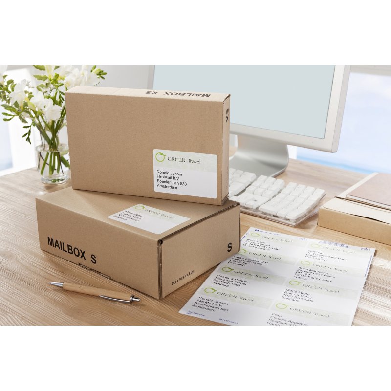 Etiquette adresse multi-usage recyclée 99,1 x 67,7 mm Avery LR7165-100 blanche - Boîte de 800