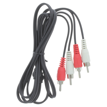 Q-Link tulp kabel 2RCA/2RCA male-male 1.5 meter rood/wit