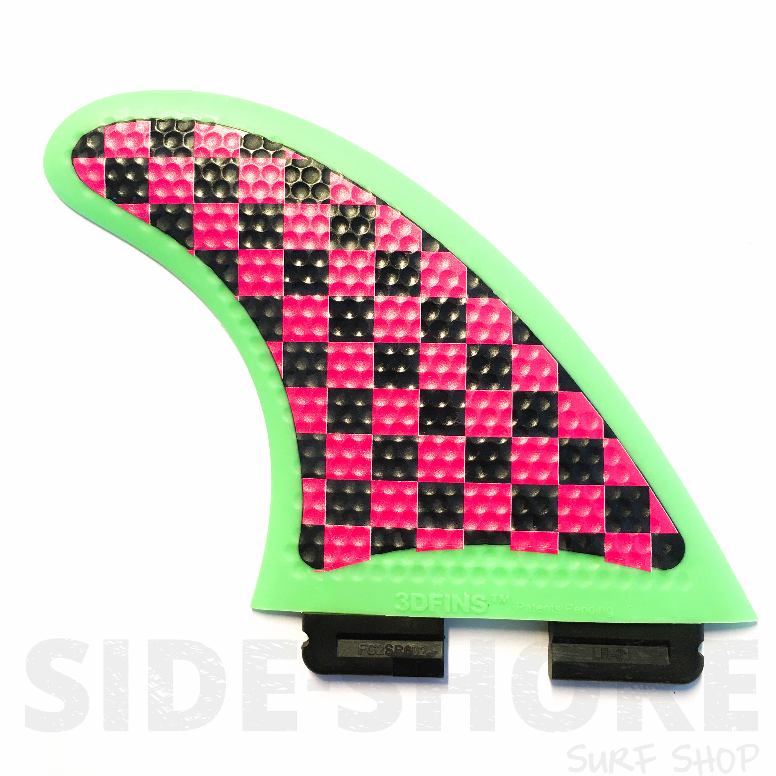 3DFINS Go Soft pink Cheker - Thruster FCS II - Medium