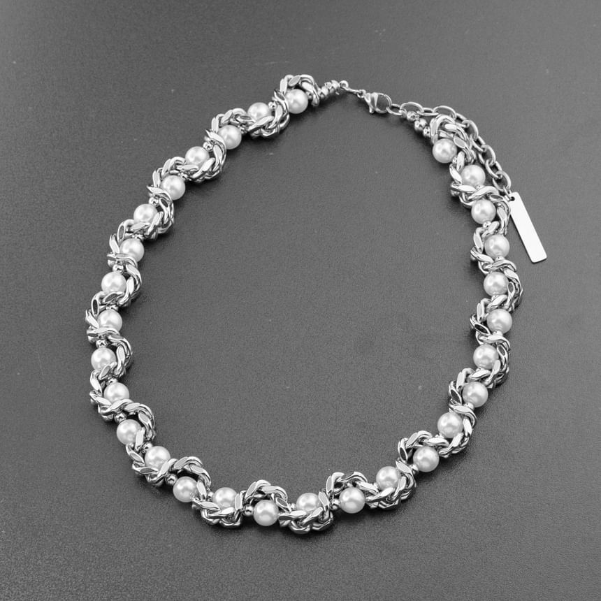 Lilafey - Ketting met imitatieparels en kralen