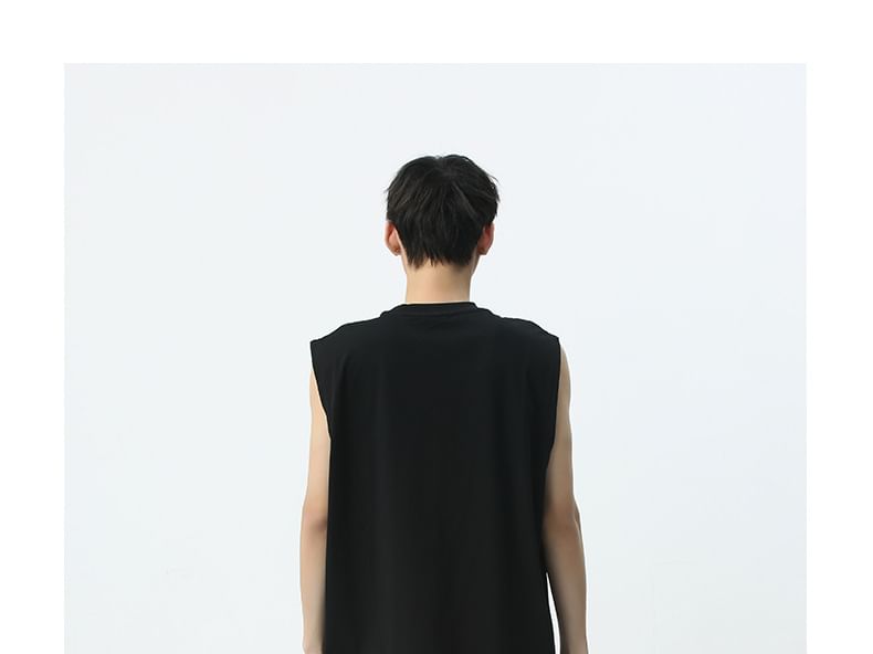 FAERIS - Mouwloos T-shirt met ronde hals en rits