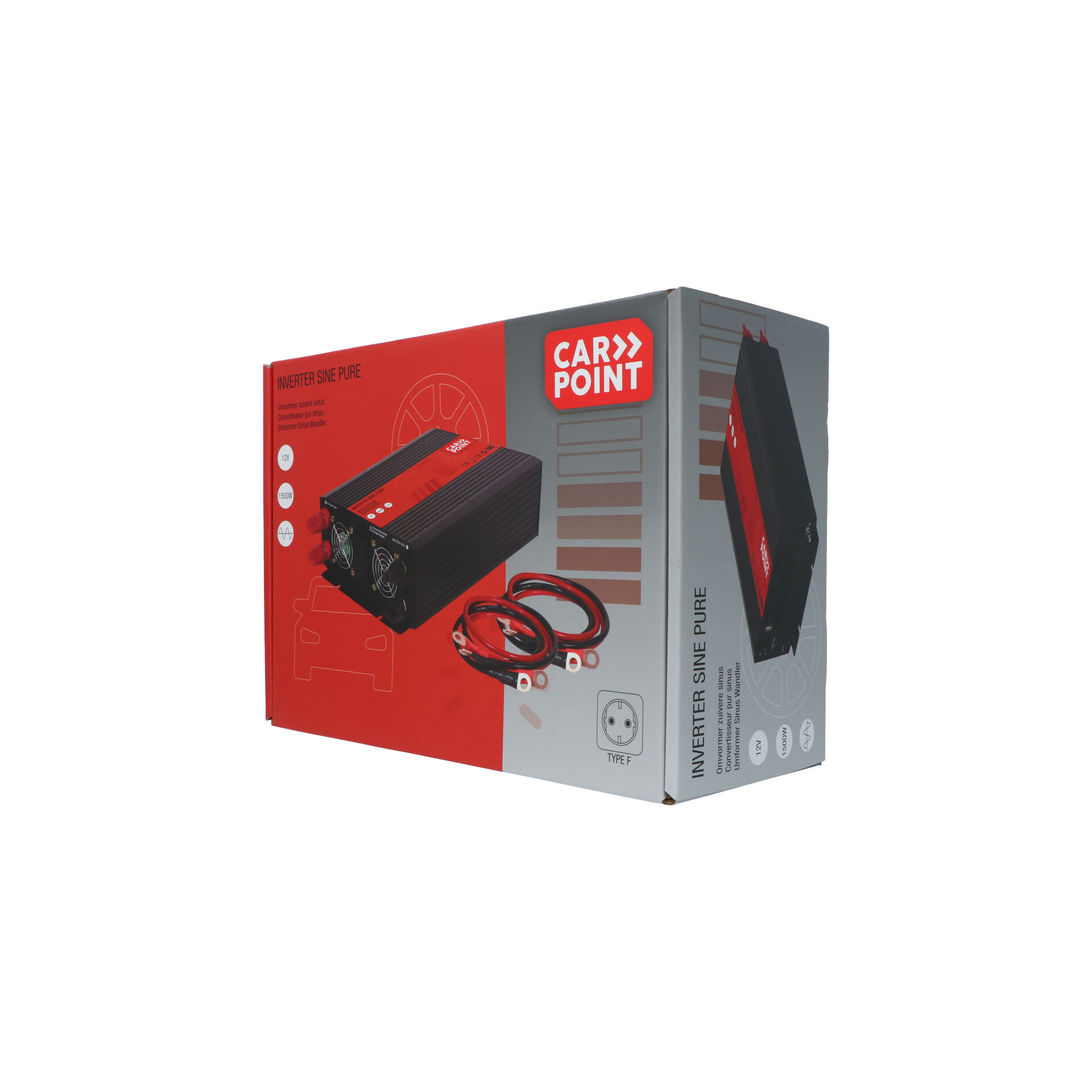 Carpoint Pure Sinus omvormer - 1500 watt
