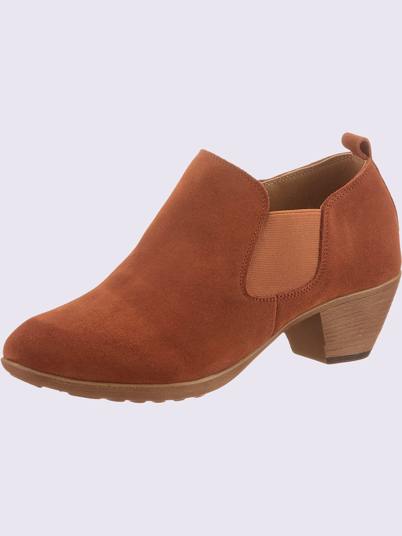 Bottines cuir velours de vache.