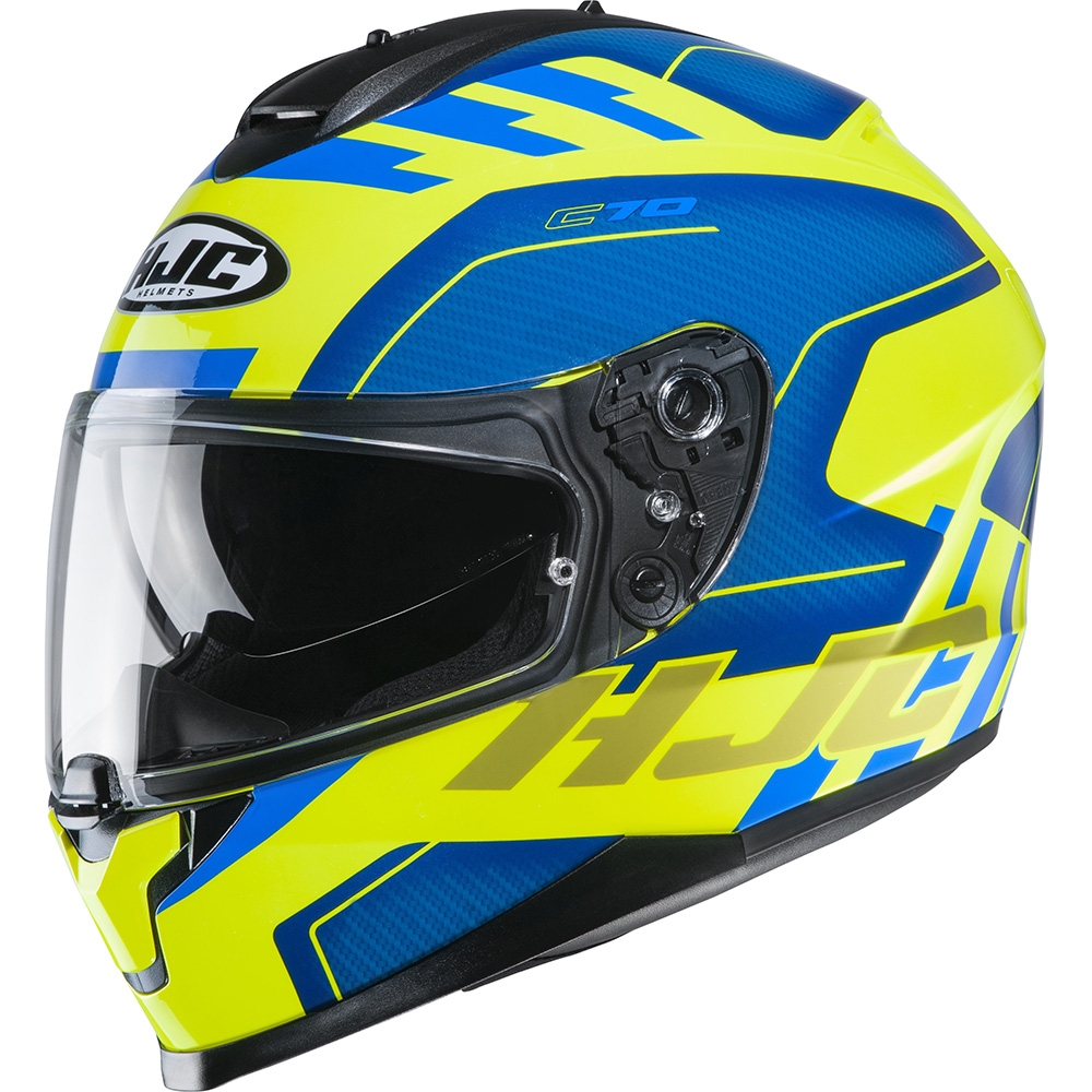 HJC - Casque C70 Koro MC3H / Bleu / Jaune fluo