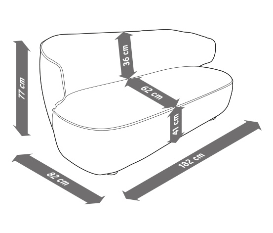 2-Sitzer-Sofa »Odense«
