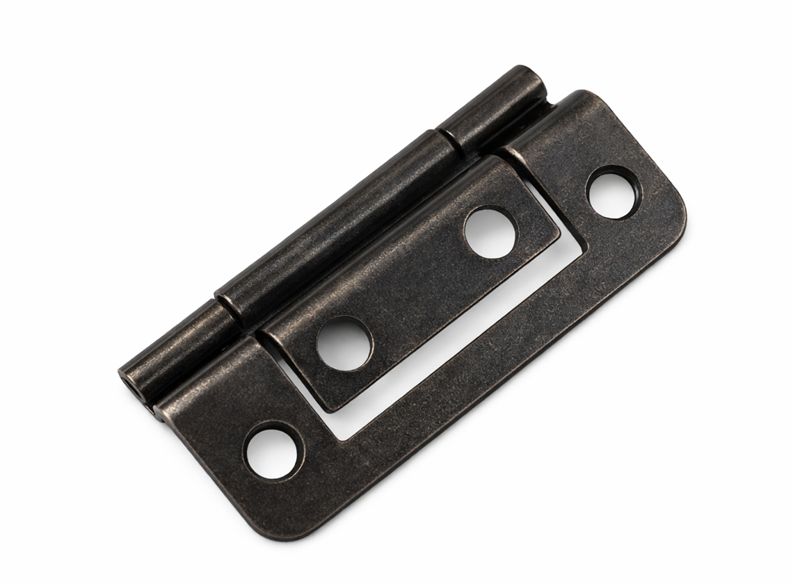 Fjord stalen dubbel geknikte scharnieren (2x stuks) - bronze