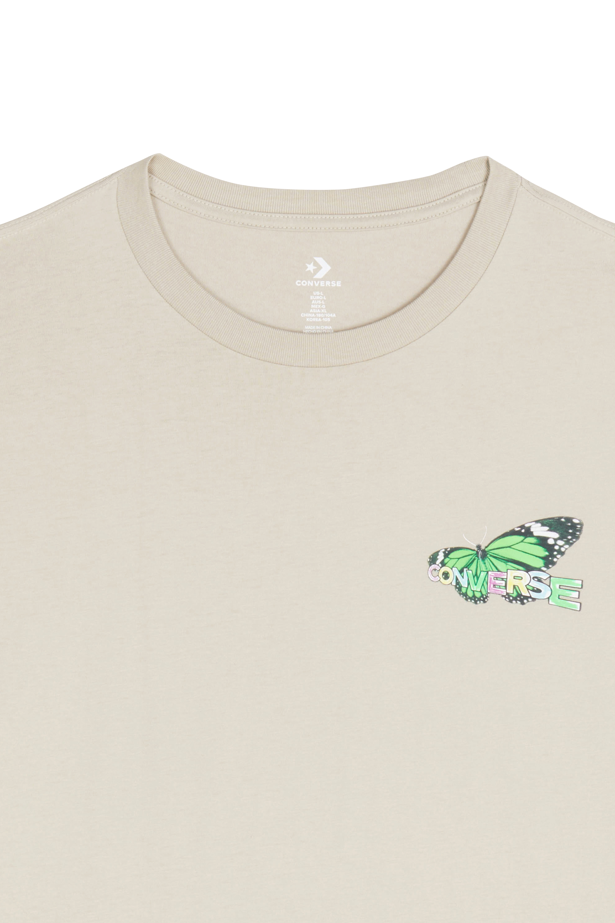 CONVERSE t-shirt CITY BUTTERFLY Beige