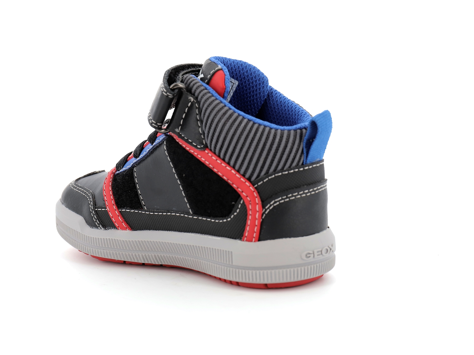 Geox-J ARZACH BOY-J164AB Matières combinées Noir Rouge