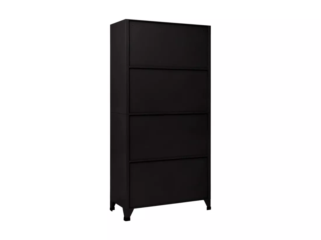 Armoire à casiers Noir 90x40x180 cm Acier