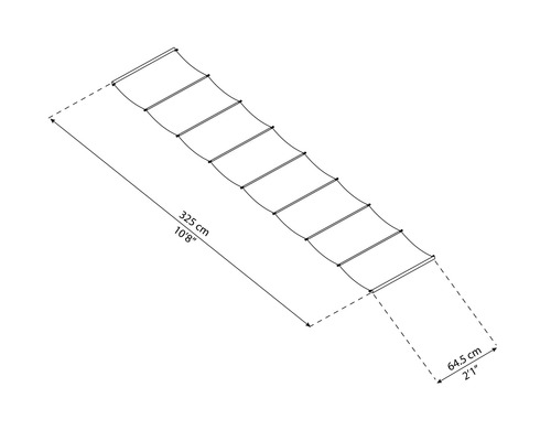 Palram-Canopia kabelspanzonnescherm - schaduwset voor terrasoverkapping Stockholm 740x340 cm (10 stuks 64,5x340 cm) wit