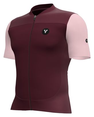 Maillot Manches Courtes LeBram Ventoux Uni Framboise