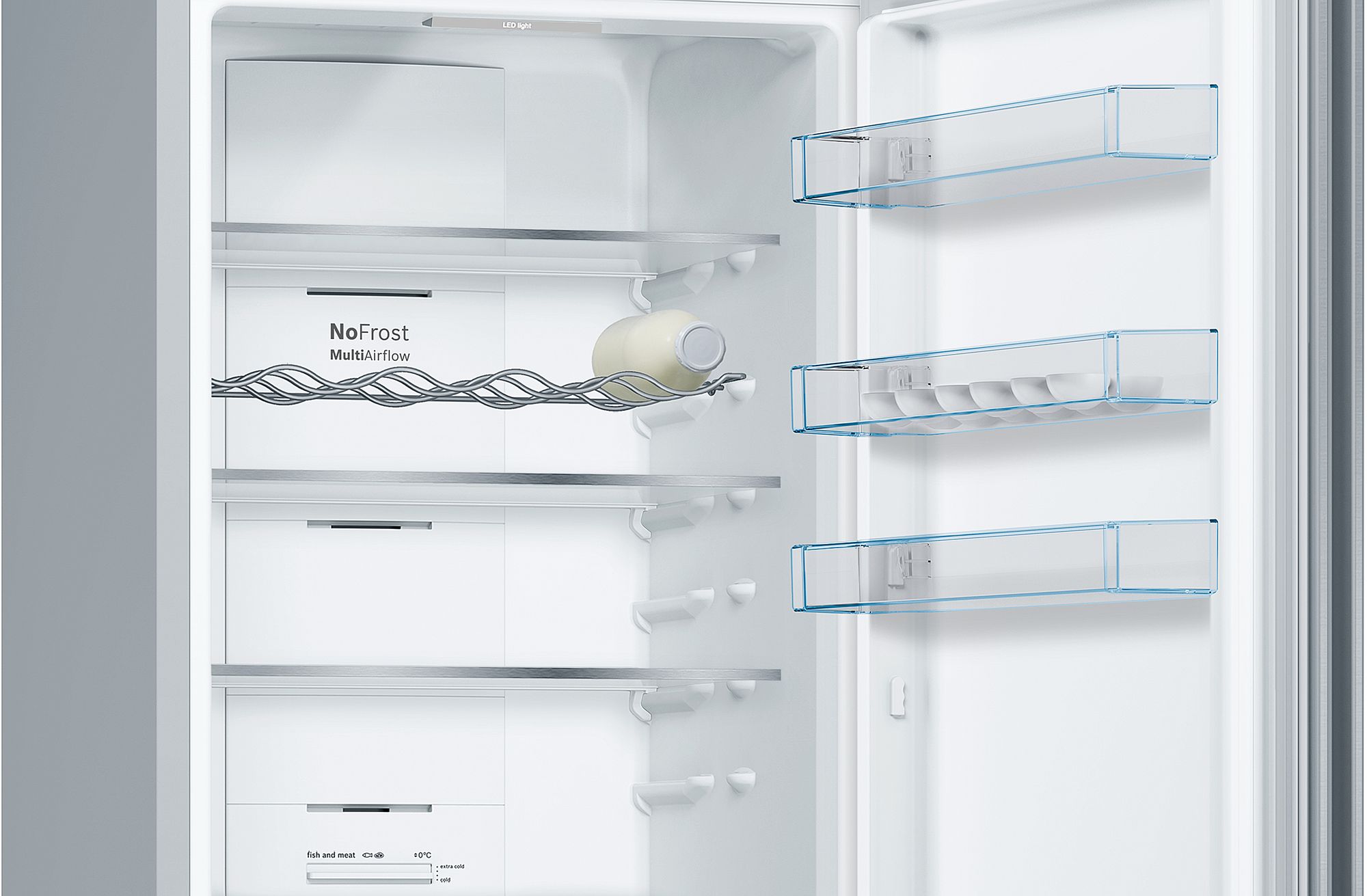 Refrigerador Combinado Independente Série 4 203 x 60 cm em Aço Inoxidável Resistente a Impressões Digitais KGN39VIDA