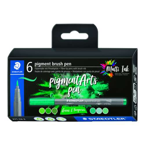 STAEDTLER® pigment arts pen brush 371, 6er-Sets