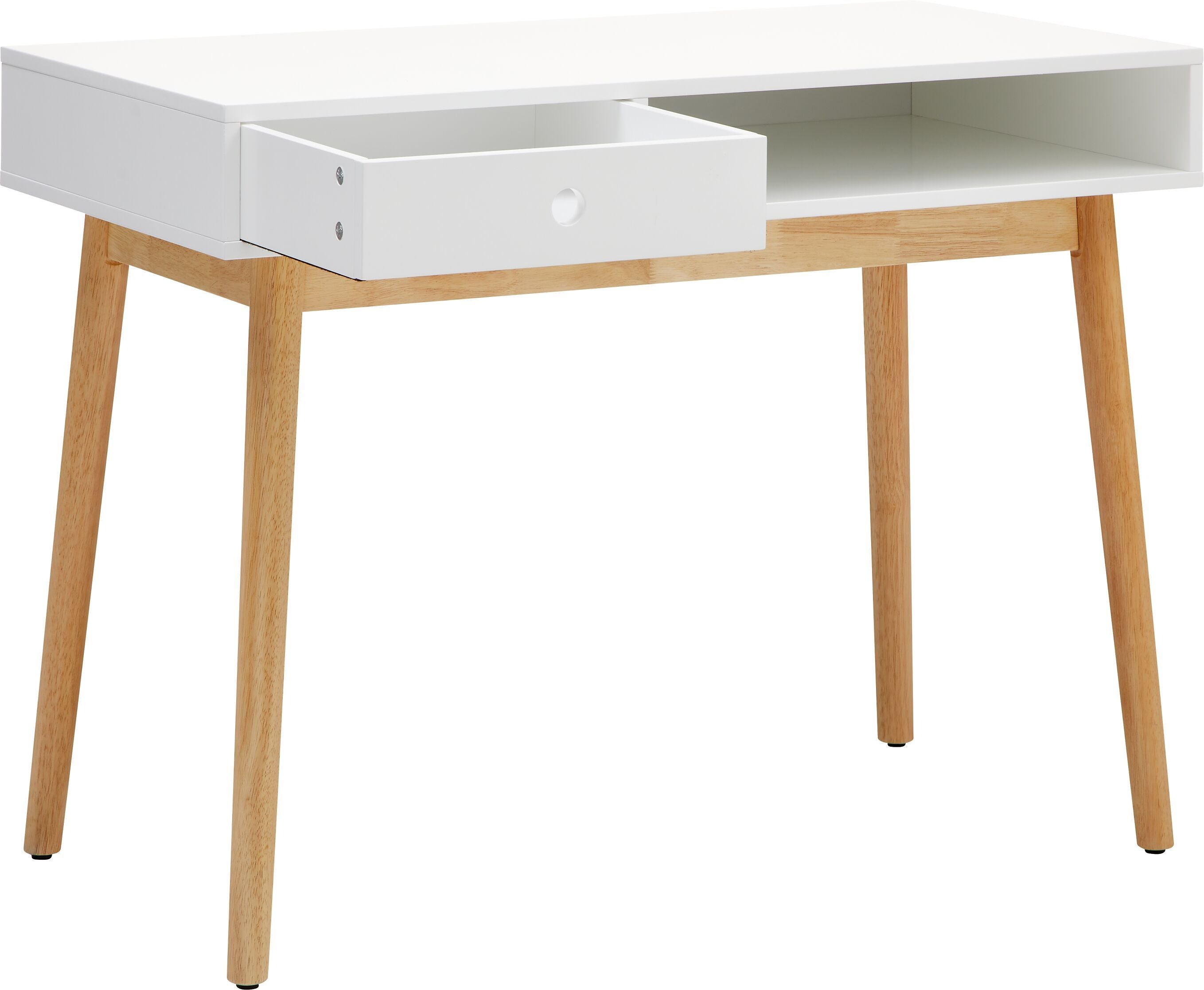 NEVIO II Schreibtisch - Weiss / B: 100.0 cm x T: 52.0 cm x H: 75.5 cm