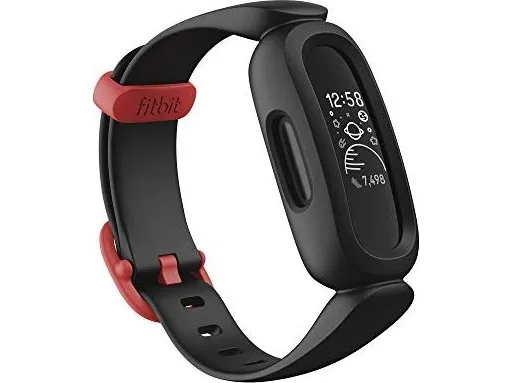 Fitbit Ace 3 - Sort - aktivitetssporer med bånd - silikone - sort/racerrød - display 0.72