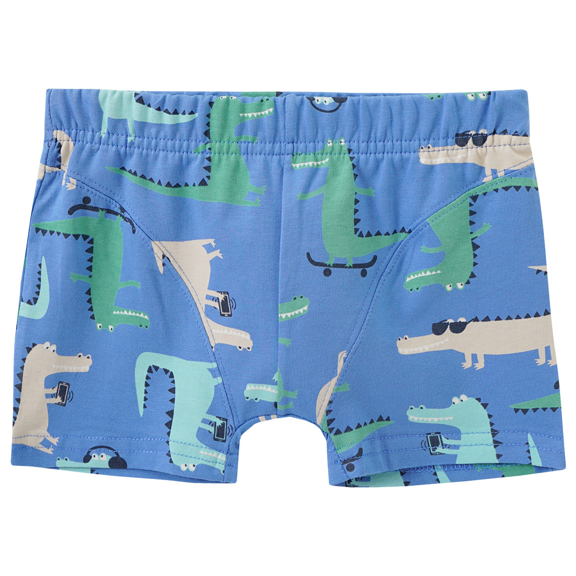 Topolino 3 Jungen Boxer mit Krokodil-Motiven dunkelblau / blau / grün