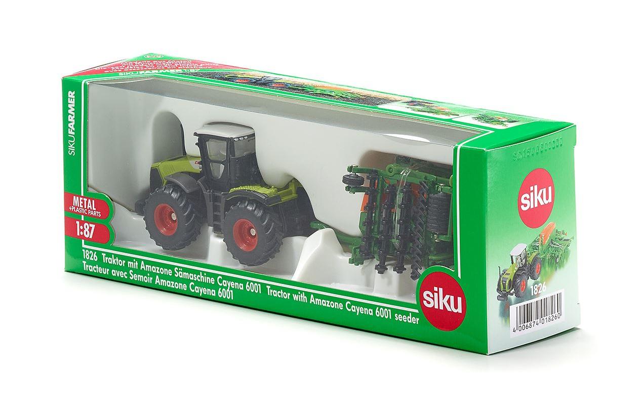 Traktor Claas Xerion 5000 mit Amazone Sämaschine 1:87H0 Claas Xerion 5000 Traktor Modell mit Amazone Cayenna 6001 Sämaschine