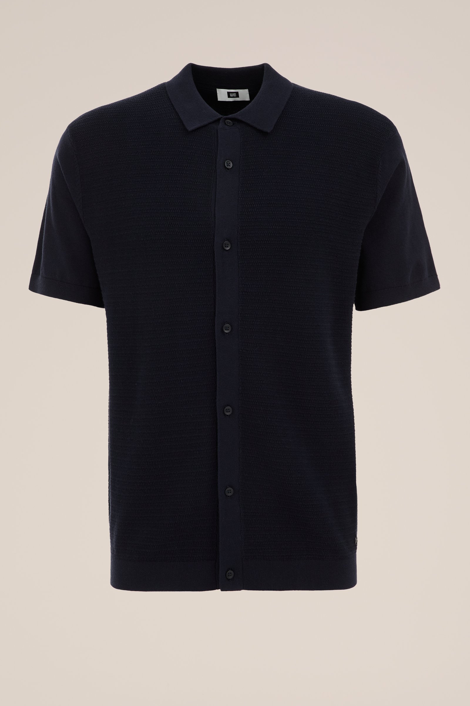 polo met structuur WE Fashion Donkerblauw