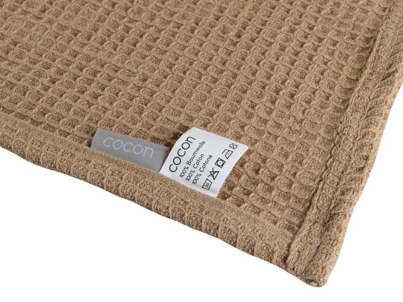 COCON Decke Waffeltuch 150 x 200 cm, Taupe Komfortable und luftdurchlässige Decke aus Baumwolle