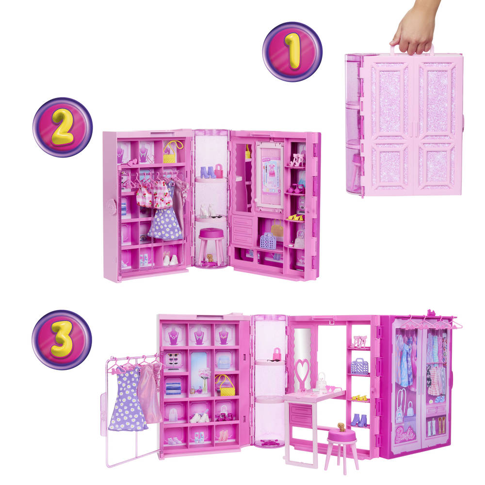 Barbie droomkledingkast met pop