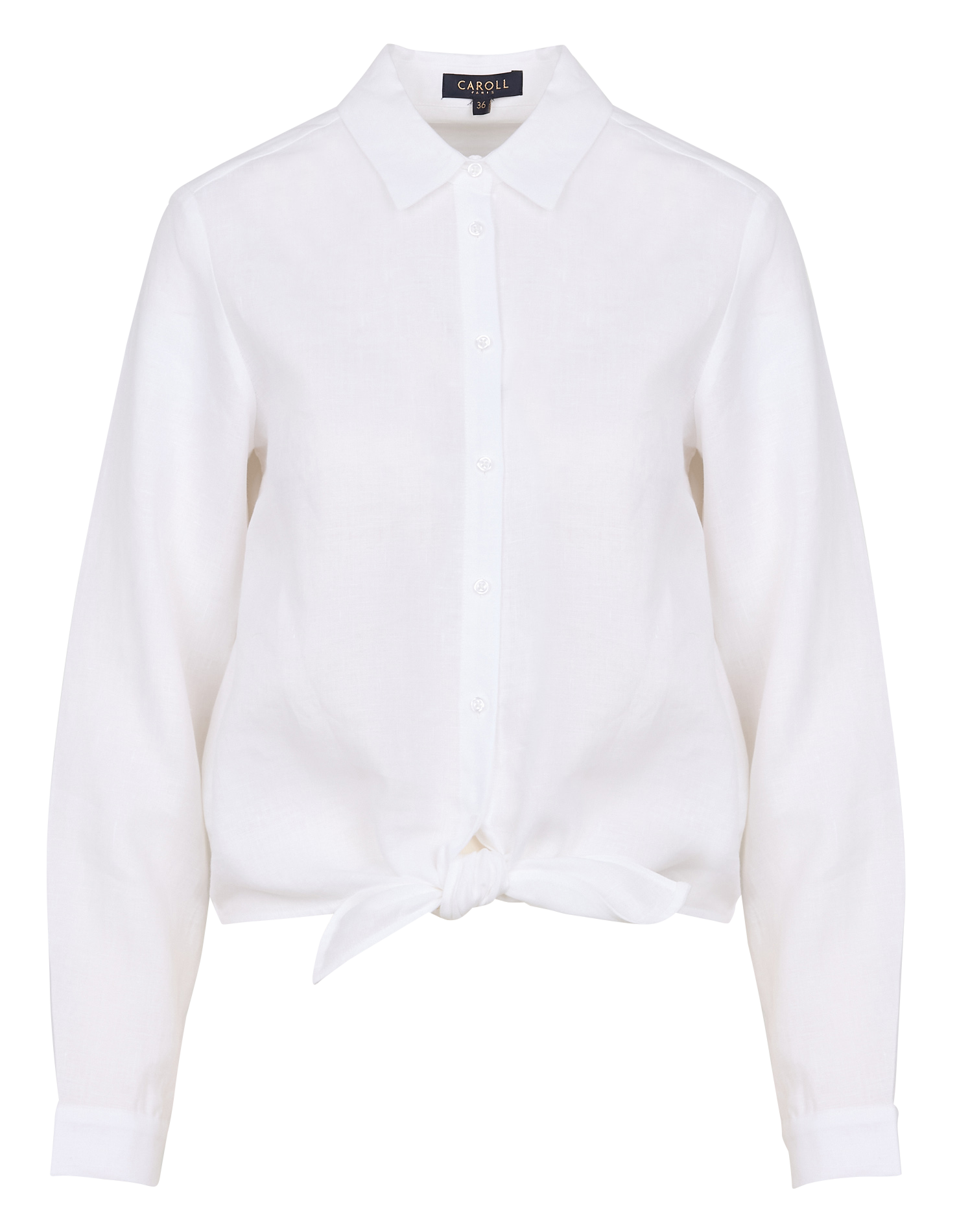 LIVIE - Chemise col classique en lin | Blanc