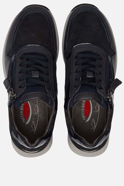 Gabor Rollingsoft Sneakers blauw Suede