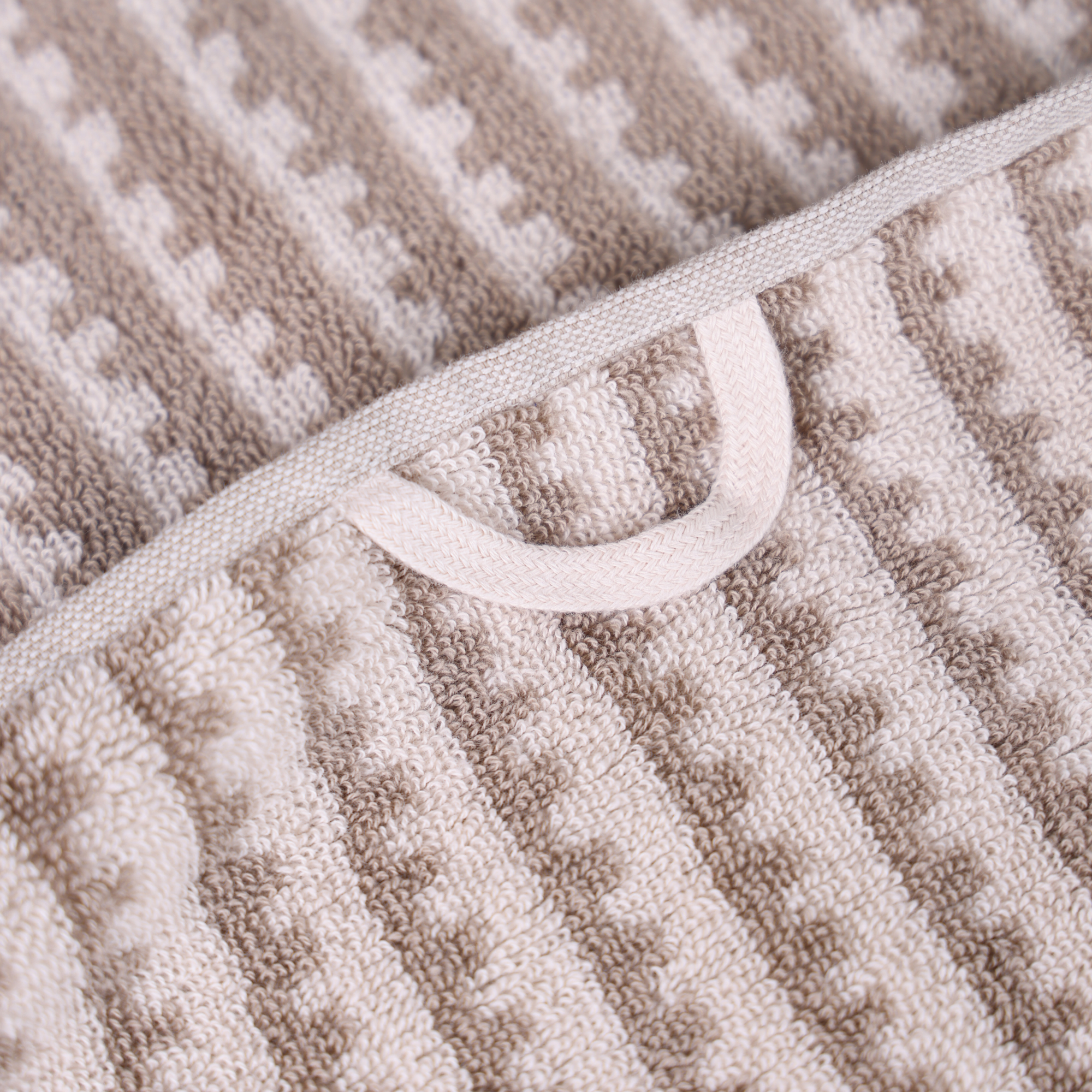 Handdoek Sannah beige 50x100 cm - set van 8