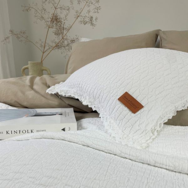 Town & Country Carolina Kussenhoes Beige / Sand 50 x 50 cm