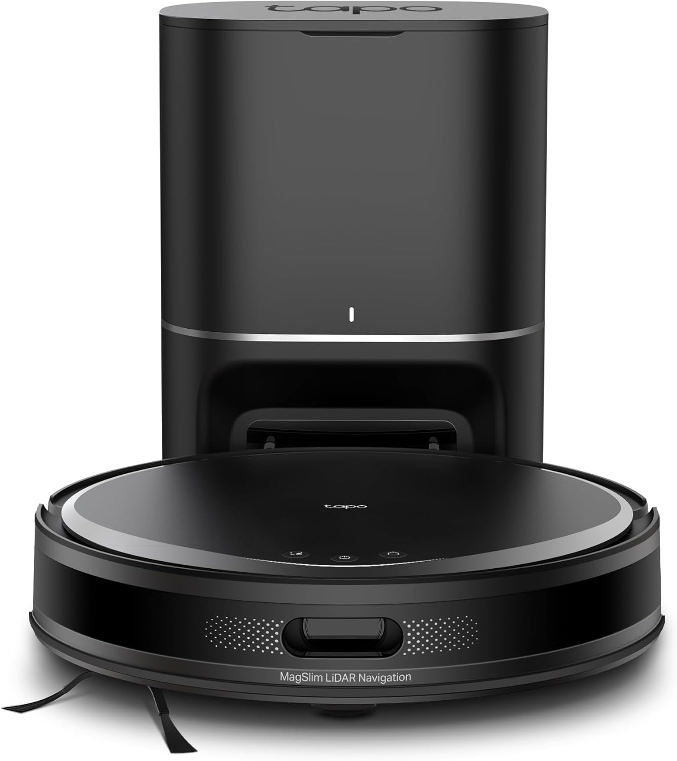 Tapo RV20 Max Plus Saugroboter mit Wischfunktion und automatischer Absaugstation, 5300Pa Ultra-Starke Saugkraft, 83 mm Ultra-schlank, kompatibel mit Alexa & Google Assistant Sprachsteuerung, App