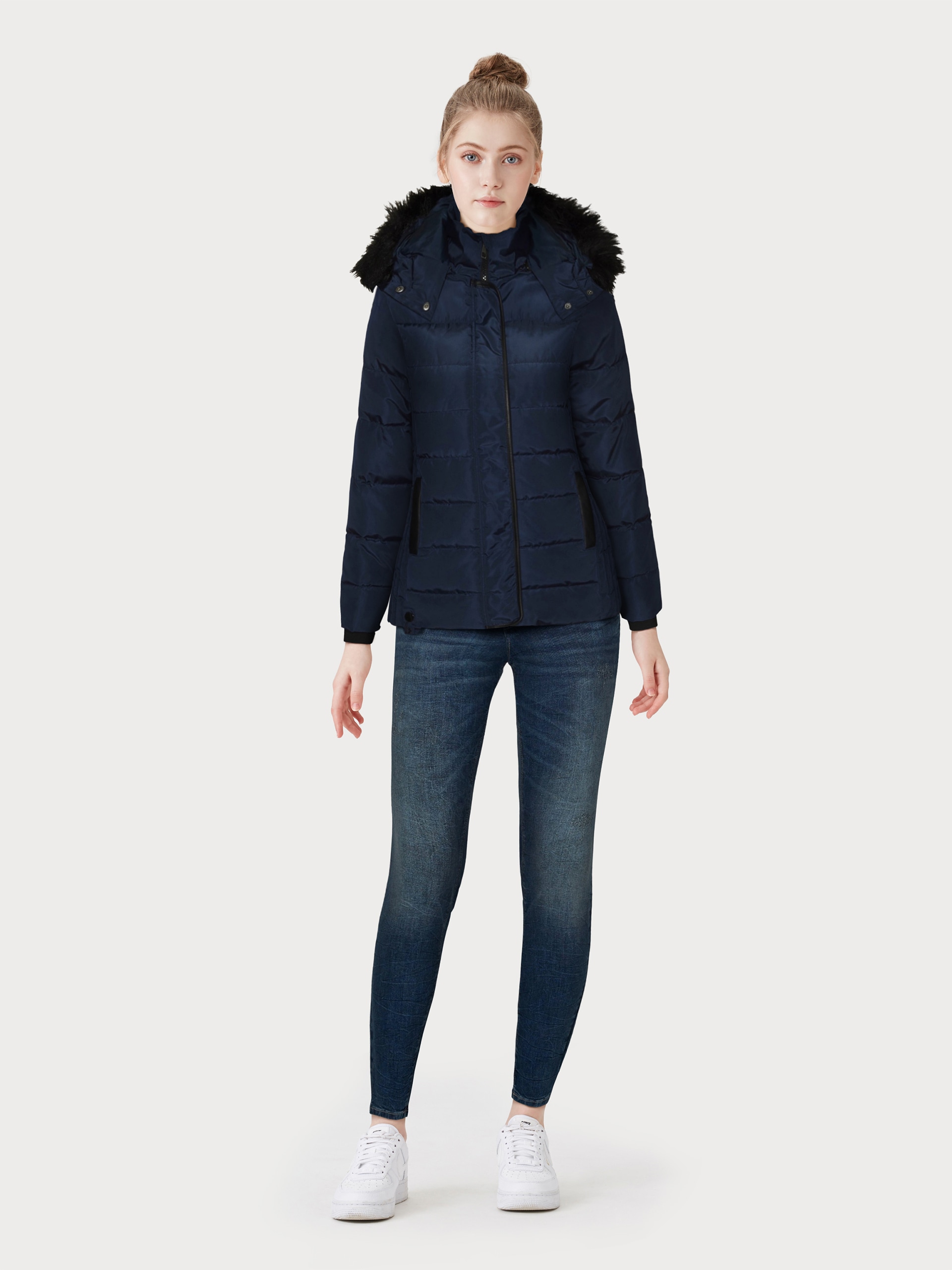 TOM TAILOR Slim-fit-Jeans »Alexa Slim«, mit Knopfleiste und dekorativ gesteppter Passe