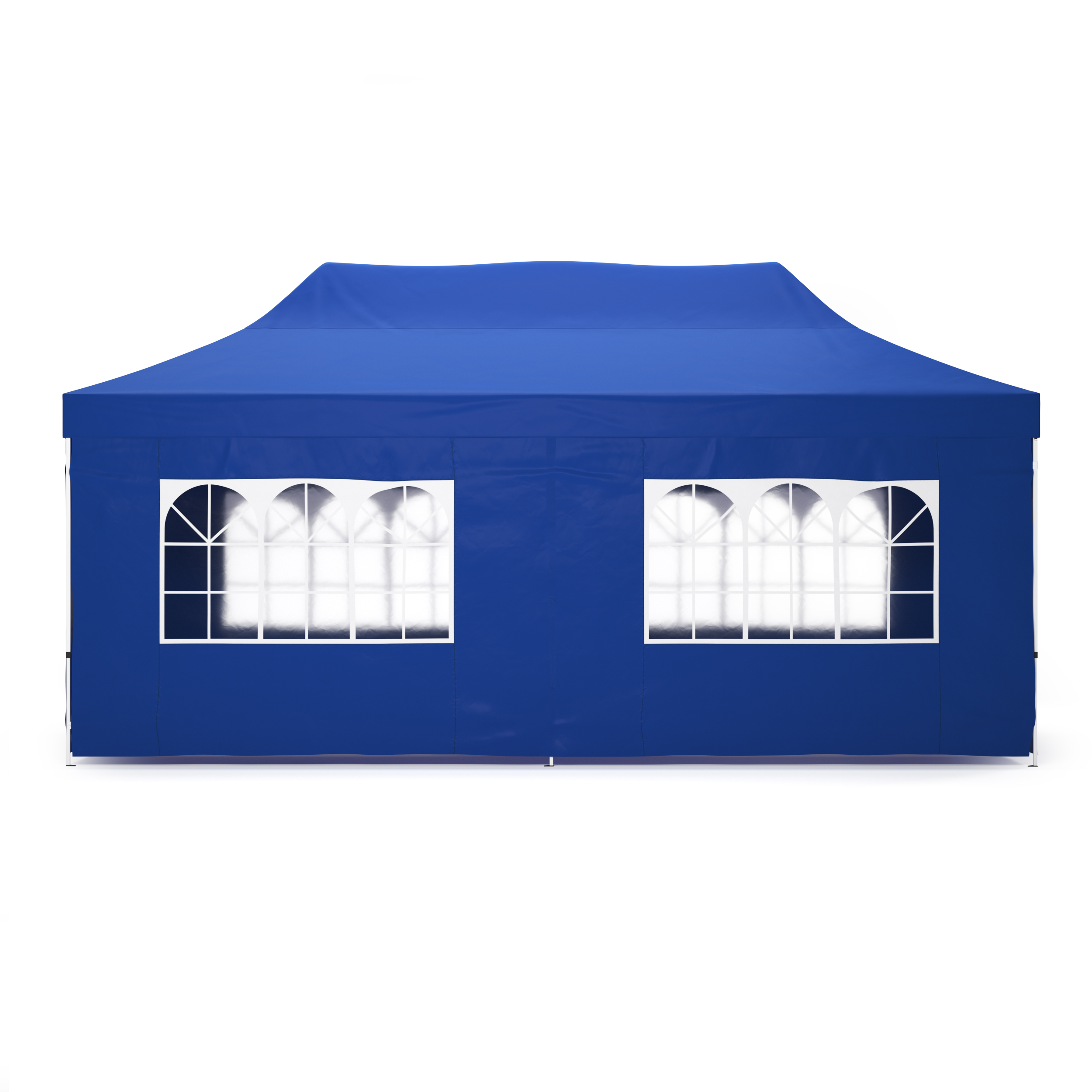 Faltpavillon DINA 6 x 3 m blau inkl. 4 Seitenwände