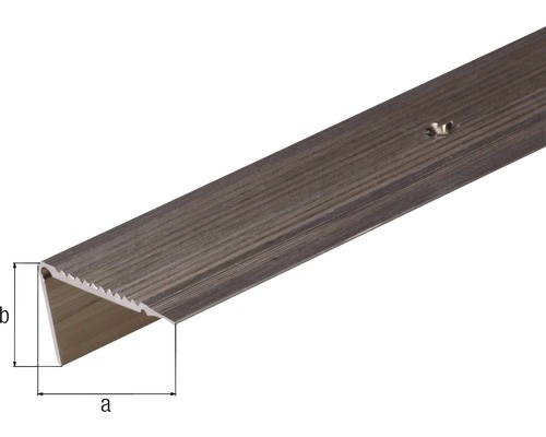 Trapprofiel aluminium brons 23x45 mm, 2 m