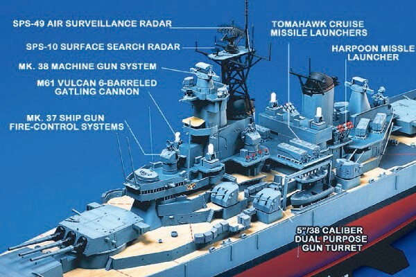 Tamiya - New Jersey U.S. Battleship Bb-62 Byggesæt - 1:350 - 78028