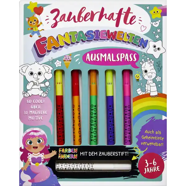 Malbuch mit Zauberstiften Fantasie