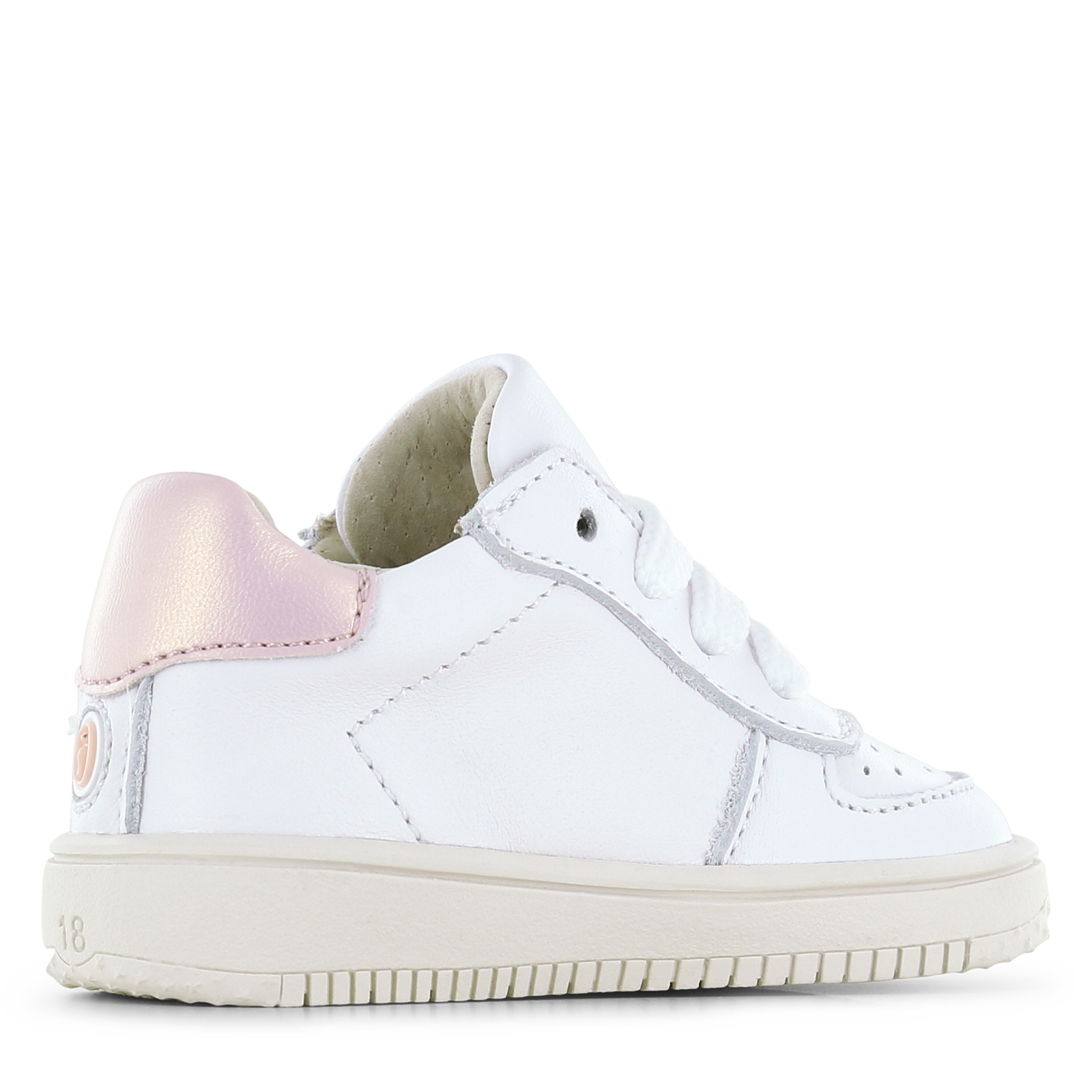 Shoesme wit-roze sneakertje Leer | Meisjes schoenen