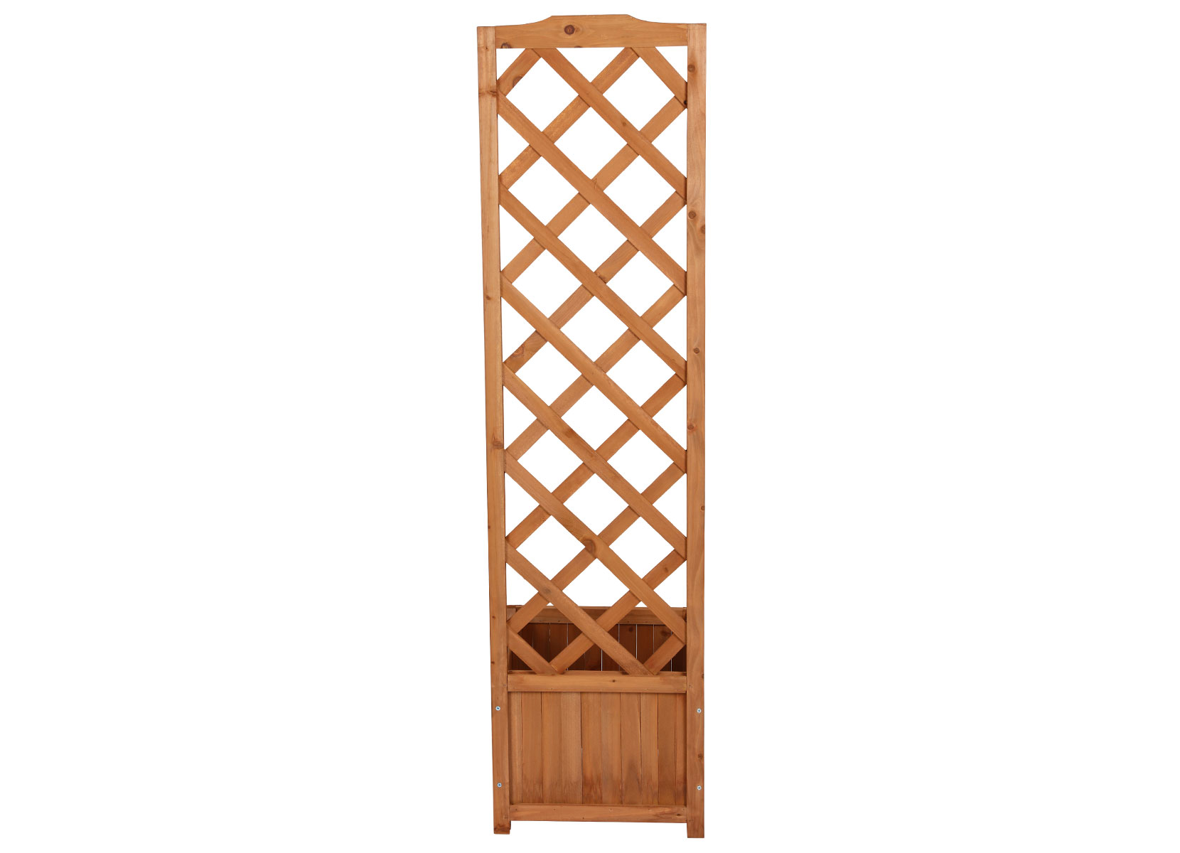 Pflanzkübel mit Rankhilfe aus Holz 38x38x146cm Natur