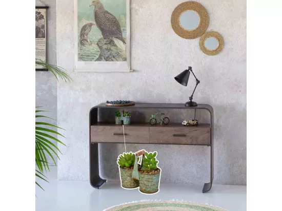 Pot avec plantes artificielles 15x7,5x15h