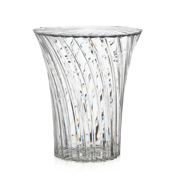 Kartell - Sparkle Hocker, Ø 38 x H 44 cm, glasklar