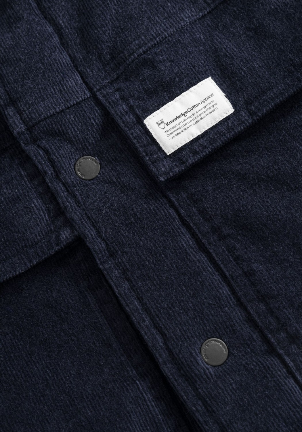 Knowledge Cotton Apparel Cord-Overshirt Night Sky