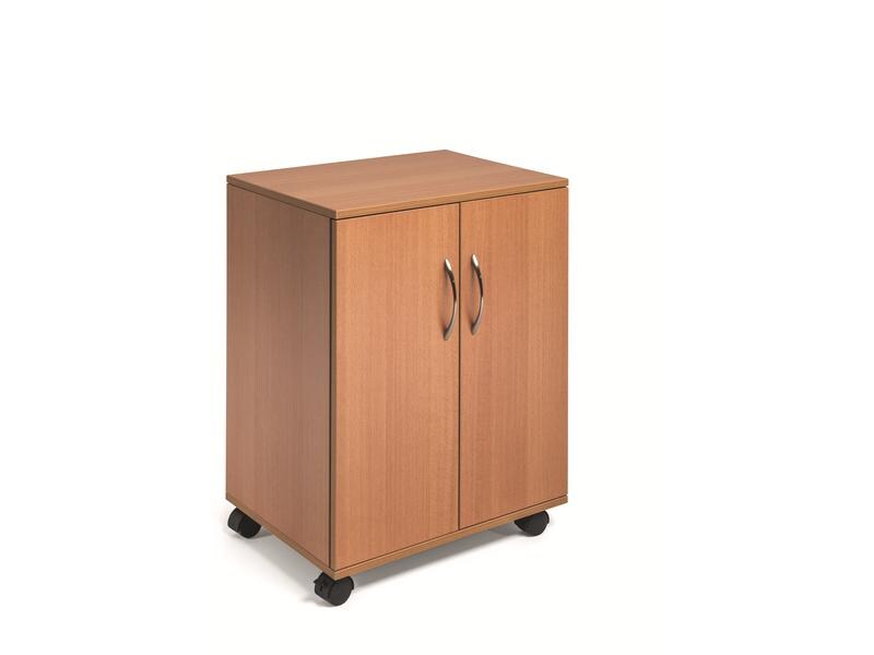 DURABLE Multifunktionswagen 74/53 2 Türen, 2 Böden, Braun Bürowagen für eine saubere Ordnung