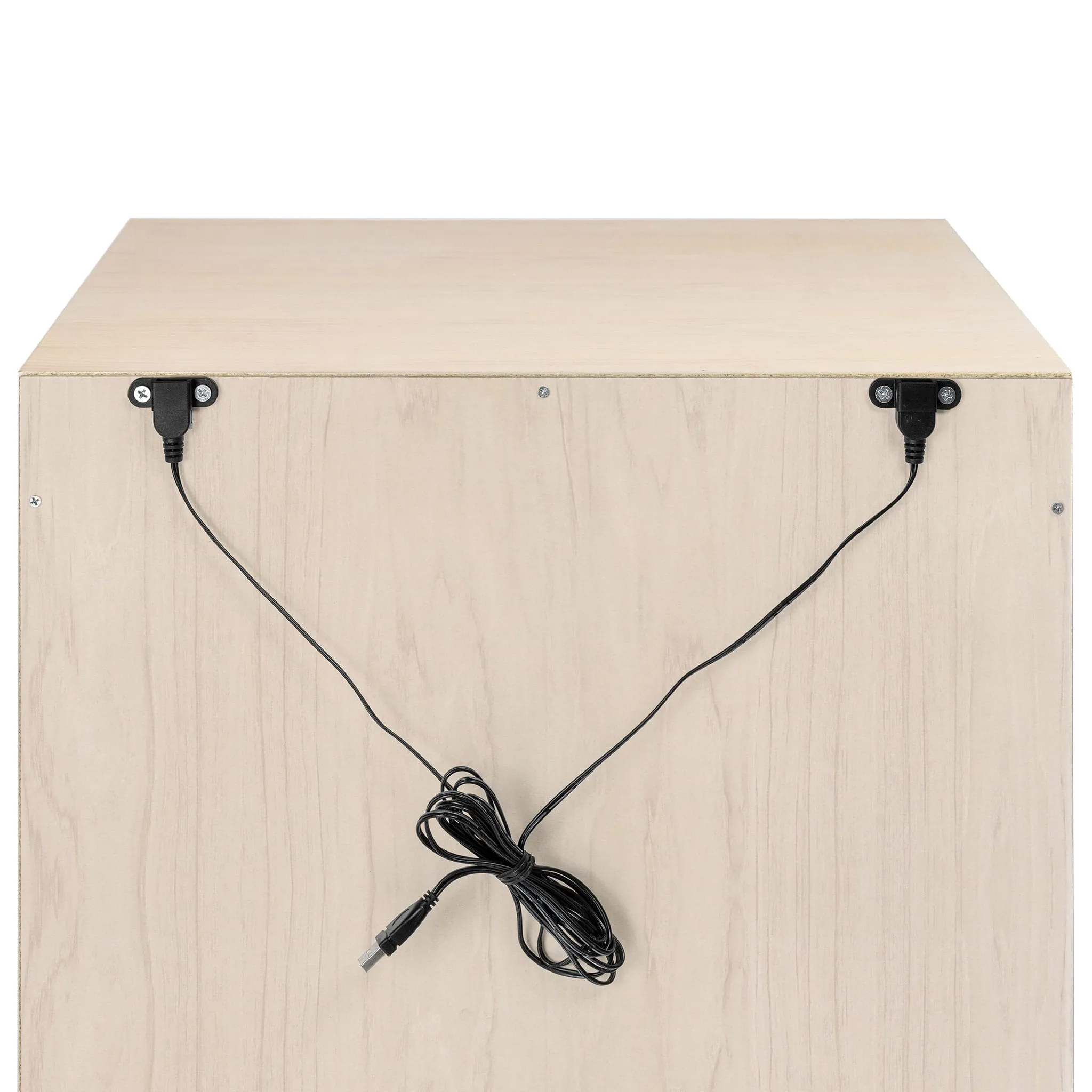 Babyletto Table de Nuit Hudson avec port USB - Naturel Blanchi  Blanc