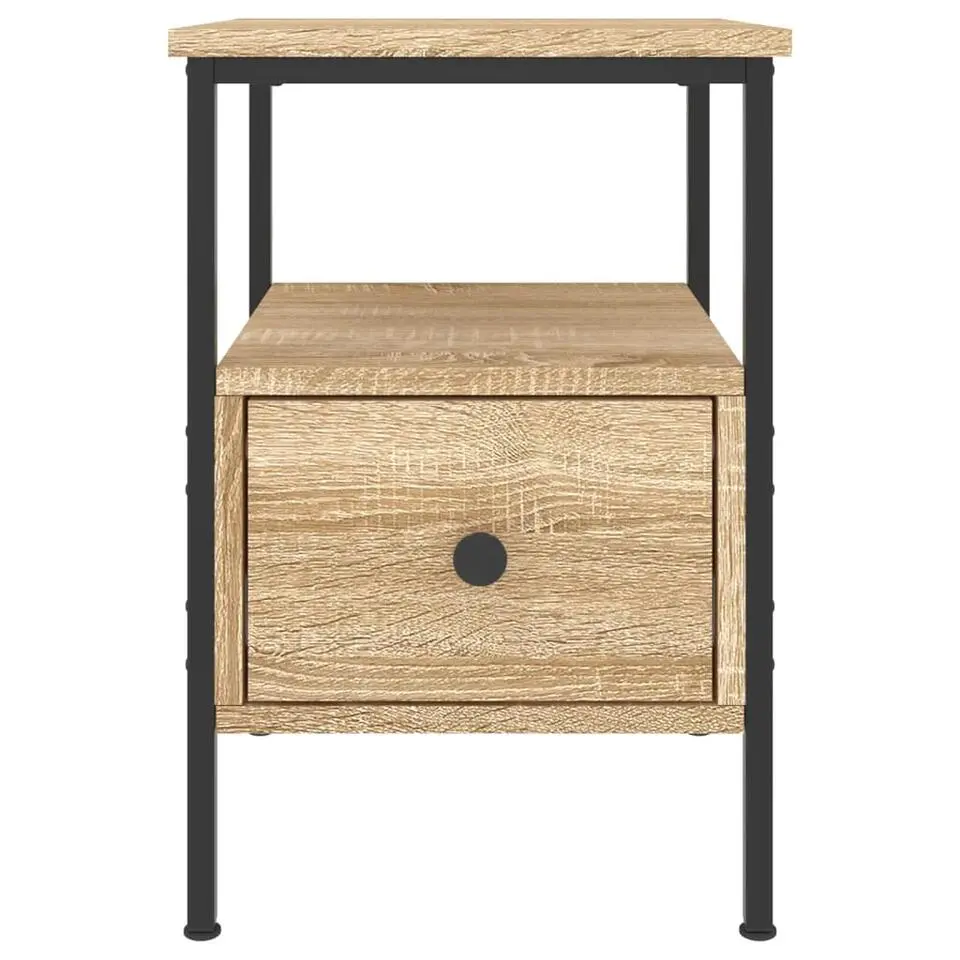vidaXL - Nachtkastje - Bruin - Bewerkt hout - 2 stuks