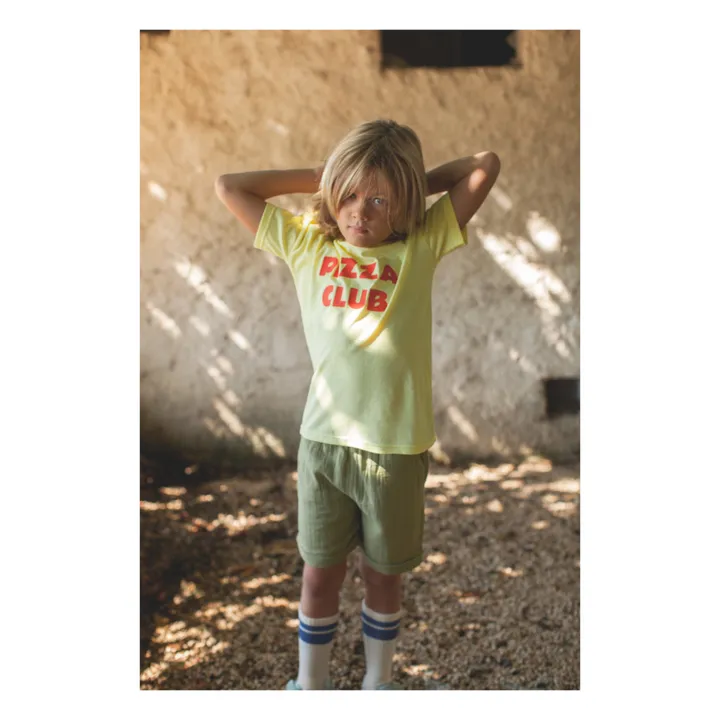 Marlot Paris Short Ernest Gaze de Coton | Vert anis