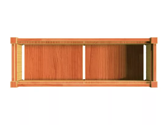 Jardinière cire marron 90x31x31 cm bois de pin massif