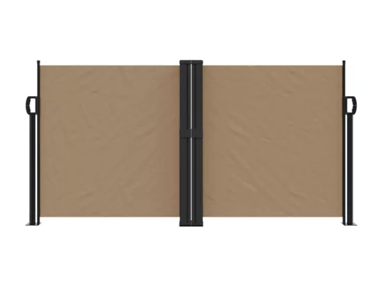Auvent latéral rétractable taupe 120x1200 cm