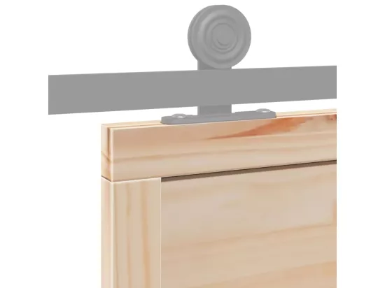 Porte de grange 100x208 cm bois massif de pin