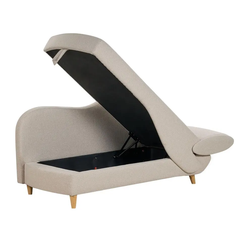 MERI II - Chaise longue - Beige - Rechterzijde - Fluweel