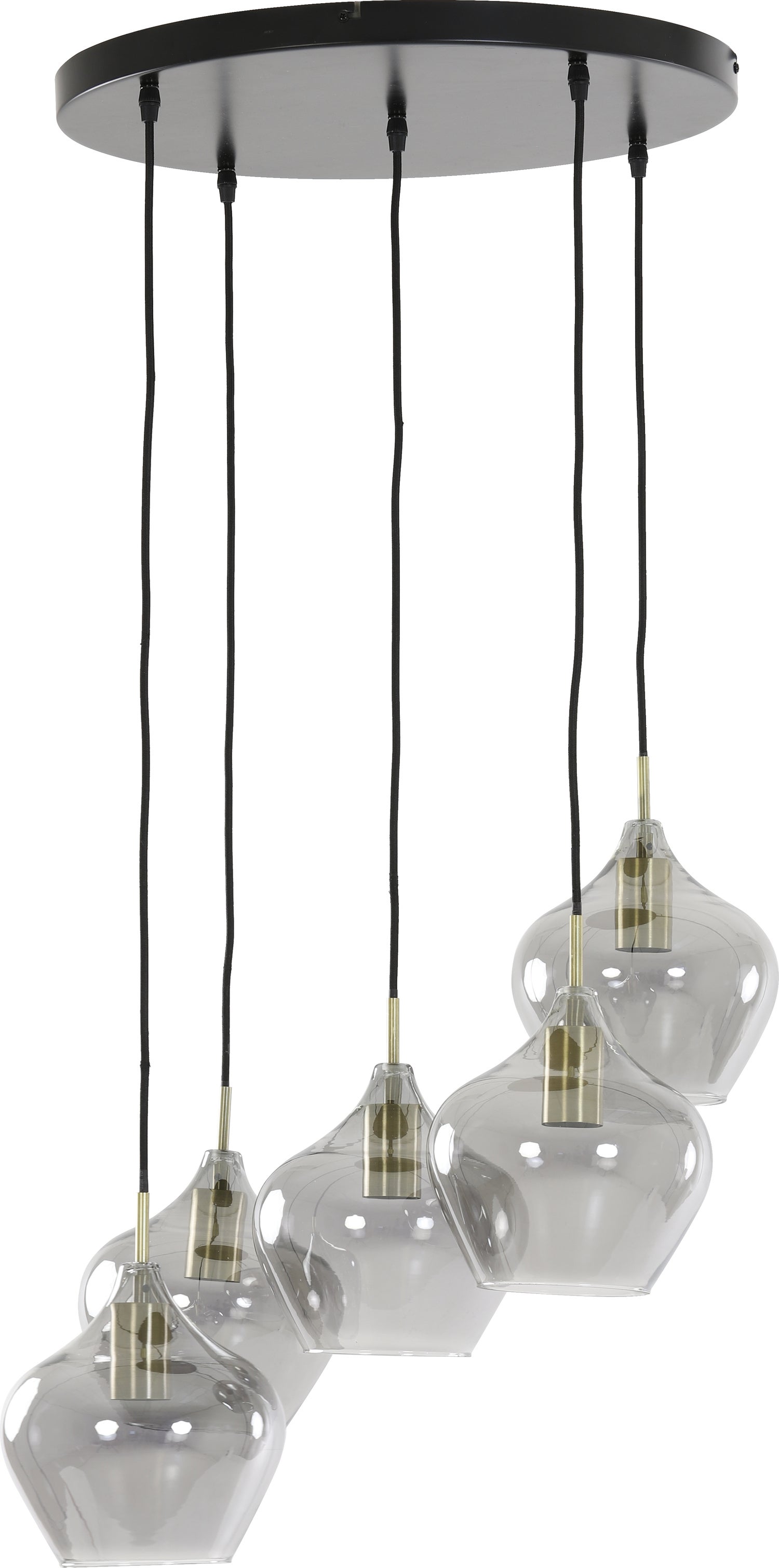 Light & Living hanglamp Rakel grijs / goud 61 x 61 x 66 cm